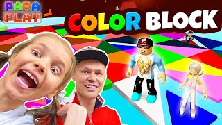 Очень прикольная игра Color block Roblox screenshot 1