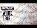 How to Paint: WHITE FUR with Oil Paint or Acrylic Paint - White Fur Tutorial - Oil Painting