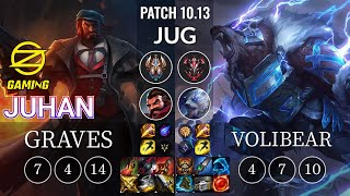 OZ Juhan Graves vs Volibear Jungle - KR Patch 10.13