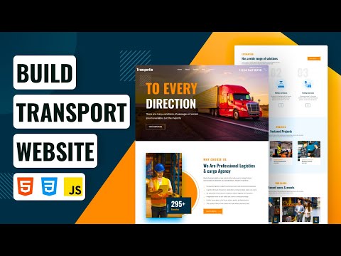 How to Build Transport Website Using Html CSS JavaScript