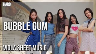 Viola Sheet Music: How to play Bubble Gum by NewJeans