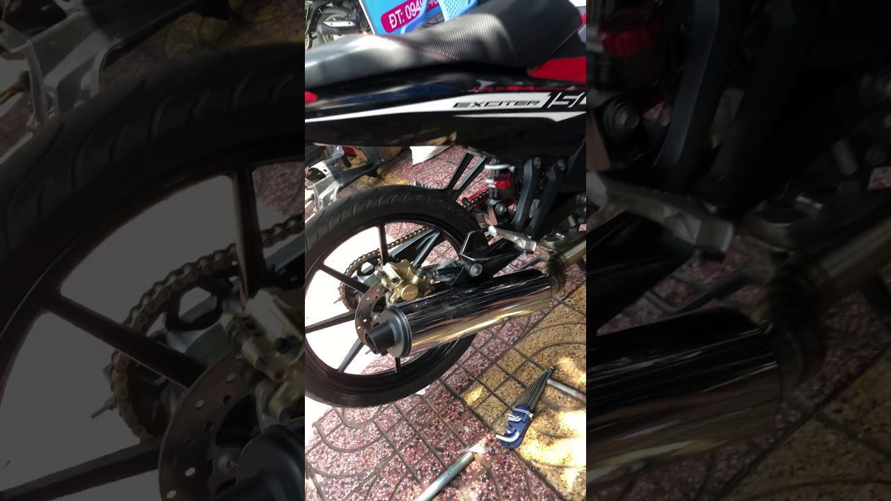 Test âm thanh pô cbr Redleo cho Ex 150 - youtube