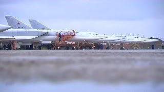 Боевой вылет дальних бомбардировщиков Ту-22М3 с территории РФ по объектам террористов в Сирии