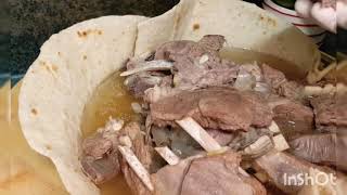 طبخه من التراث الجزراوي بسوريامرقه اللحم (حميس-مركه)وخبز الصاج  تابعوا الفيديو 😋😋😋❤