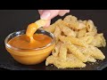 Parmesan pasta chips and cheese sauce  super crispy  how tasty channel