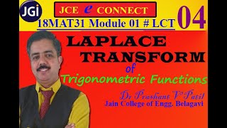 Laplace Transform of Simple Trigonometric Functions Part 2 | Dr Prashant Patil | 18MAT31| Module01