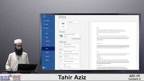 CA AFC 04 IT by Sir Tahir Aziz Lecture # 2 (MS Word)