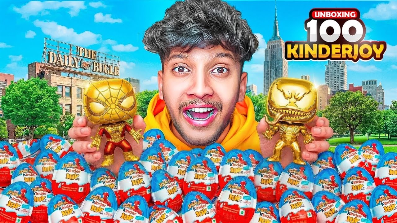FINALLY I GOT THE RAREST SPIDER-MAN! 🔥 100+ Kinderjoy Unboxing (Luckiest Opening Ever)