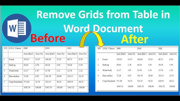How To Remove Grids From Table In Microsoft Word Document