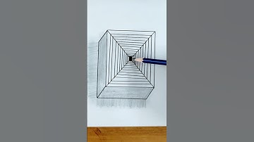 3D illusion art easy drawing ❤ with line #art #shorts #YouTube shorts #drawing