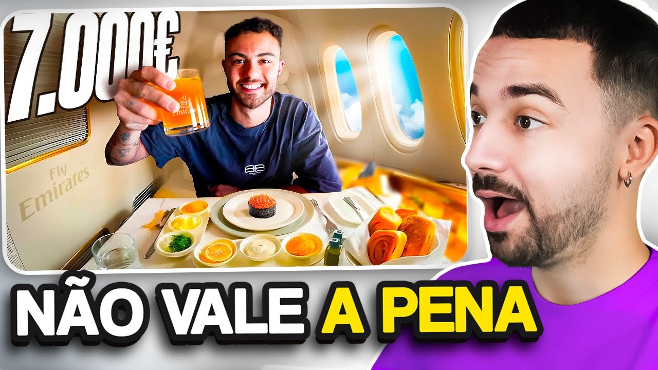 Tiagovski reage a Windoh ' Como é Viajar em PRIMEIRA CLASSE para o Dubai (7000€) '