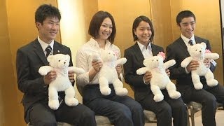 「多くの人に感謝」と高梨 ホワイトベア・スポーツ賞表彰式