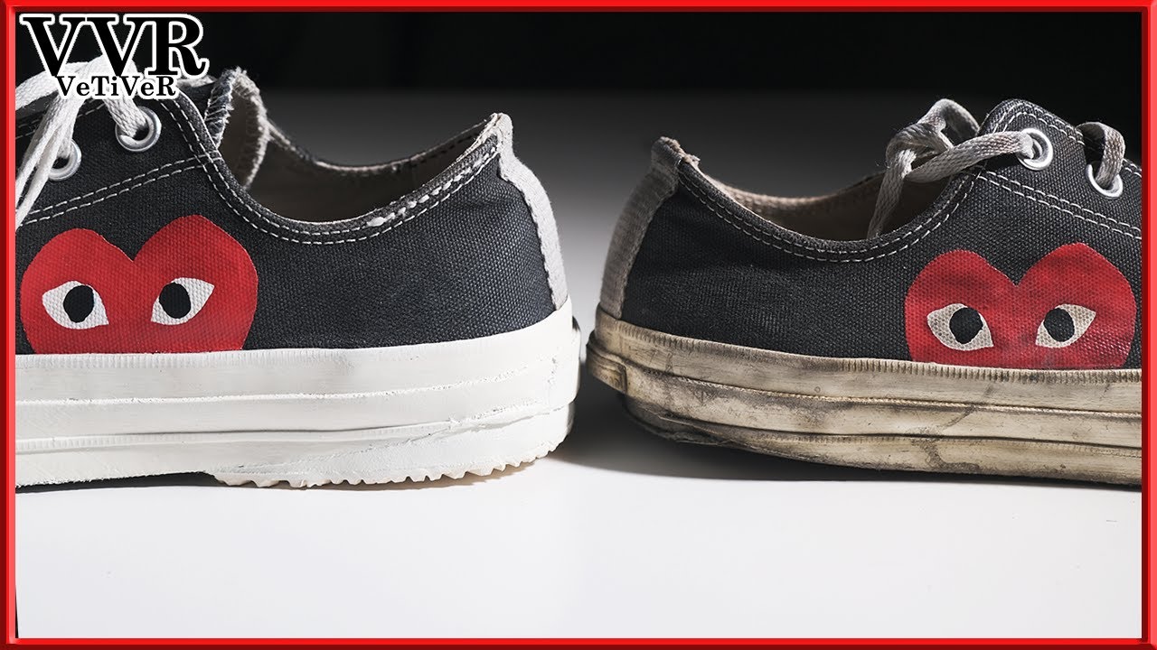 Converse – [ASMR] Clean & restore "COMME des GARÇONS x Converse" "Low sneakers"  -4k – 2022