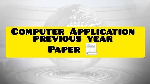 Computer Application Major Previous Year Paper Second 2nd Semester UG NEP