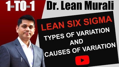 LEAN SIX SIGMA TYPES OF VARIATION AND CAUSES OF VARIATION.(1-TO-1 Session with Dr. Lean Murali)