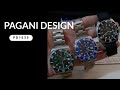 Pagani Design PD 1639, Blue, Green and Black Versions. Submariner Homages.