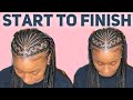 Feed In Braids x Box Braids Start to Finish