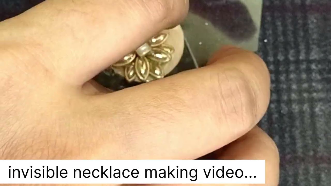 Invisible necklace making video/for order DM 7259693166#handmade #silkthreadset #hearing#braclelet 