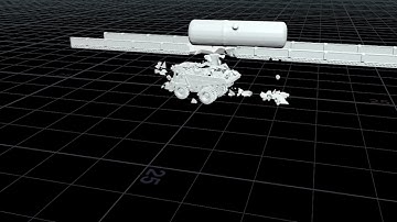 Truck hits Bridge WIP Sim - Houdini VFX