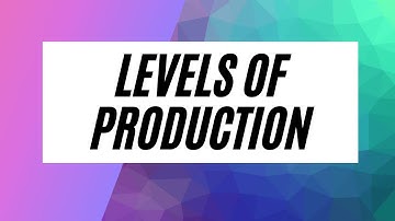 CSEC Principles of Business (P 6) - Levels of Production