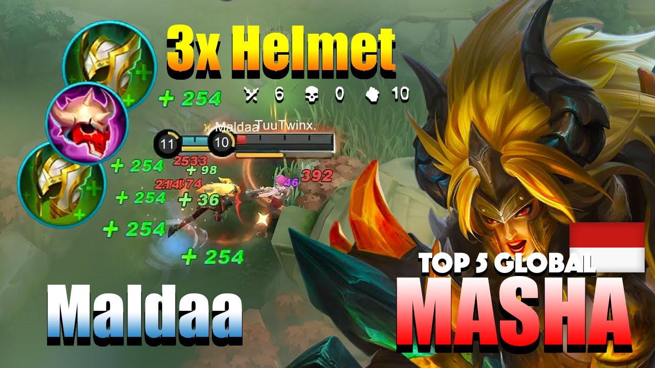 Masha 3x Helmet New Meta! with 92.3% Current WinRate | Top 5 Global ...