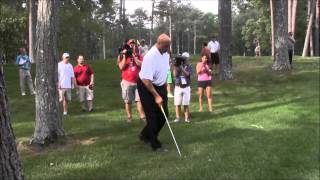 Charles Barkley's awkward swing entertains gallery at Regions Tradition Pro-Am