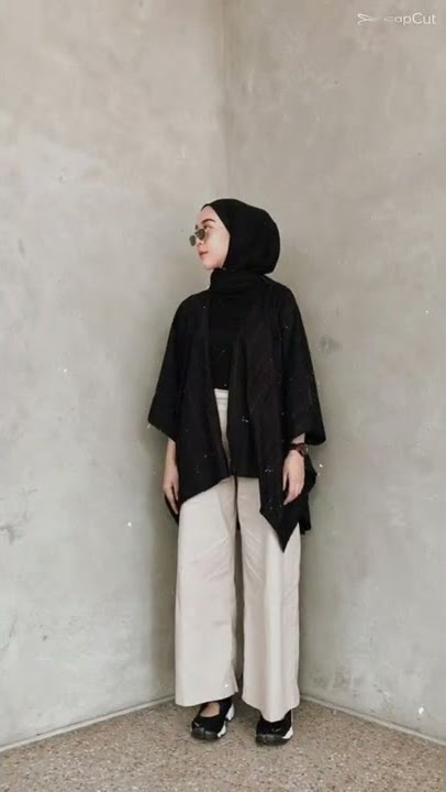 OOTD OUTFIT KERUDUNG HITAM #PART5#OOTD#OUTFIT#SHORTS