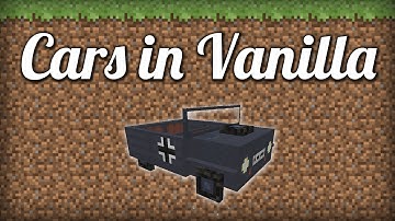 Cars in Minecraft! (No Mods!)