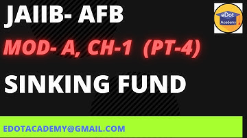 4 I JAIIB I AFB MODULE A I CHAPTER 1 I INTEREST AND ANNUITIES I IN ENGLISH I SINKING FUND