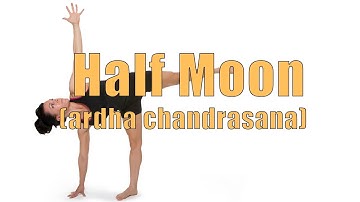 Hatha Yoga Asana Half Moon Pose (Ardha Chandrasana)