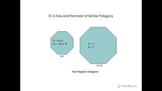 Geo 8-3 Area and Perimeter of Similar Polygons