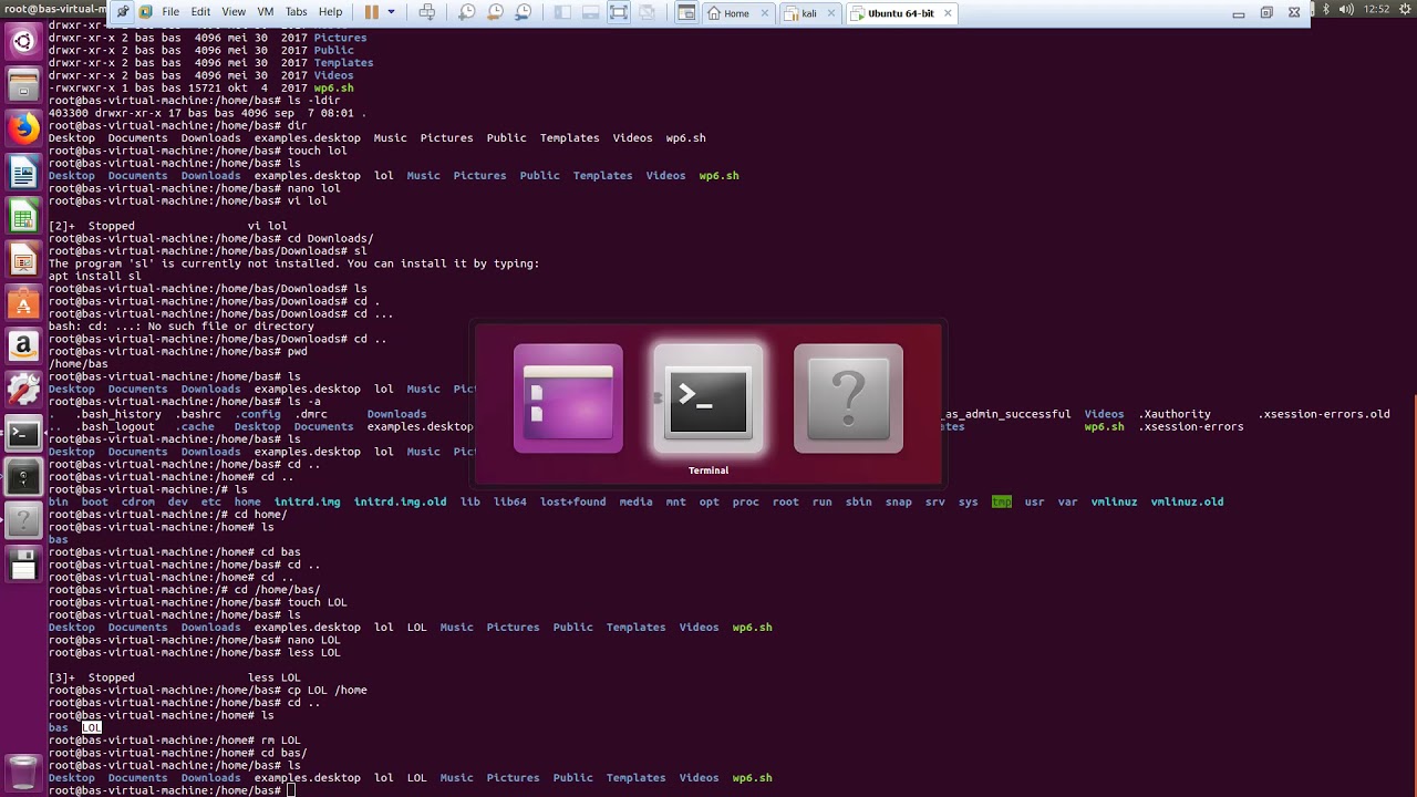 Eerste Linux les, de basis commando's - YouTube