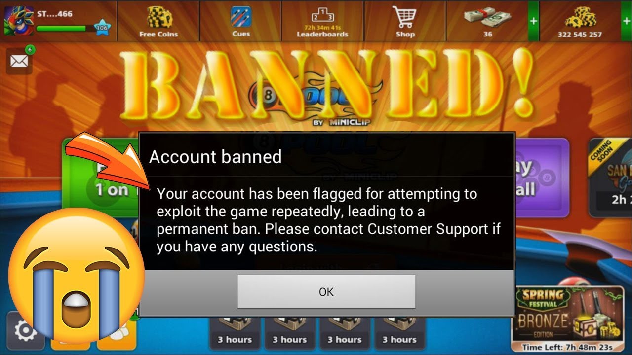 Real Reason Behind 8 Ball Pool Accounts Getting Banned - 