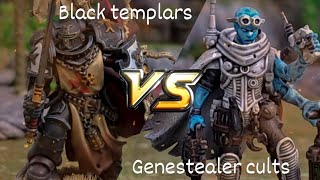 Black templars vs Genestealer cults warhammer 40,000 battle report 10th edition daily dice