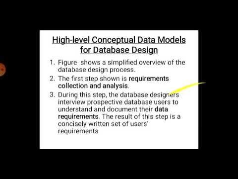 DBMSSession 17 3 1 High level Conceptual Data Model - YouTube