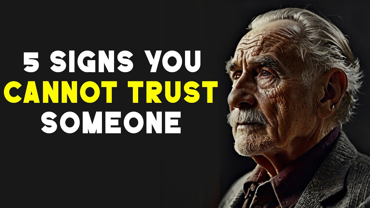 5 Signs You Cannot Trust Someone | stoicism - YouTube
