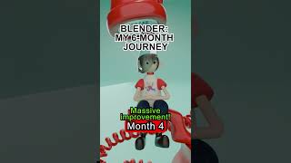 My 6-MONTH BLENDER JOURNEY in 30sec #blender #progress #shorts