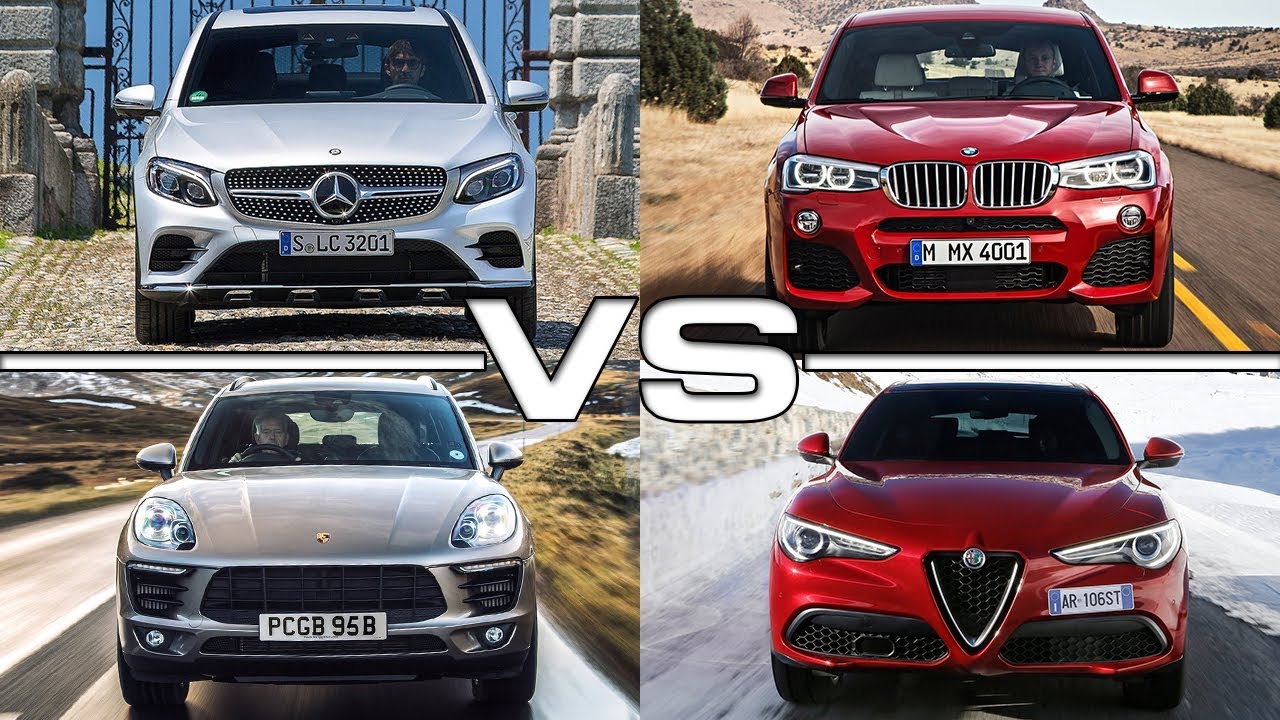 Mercedes Glc Coupe Vs Bmw X4 Vs Porsche Macan Vs Alfa Romeo Stelvio