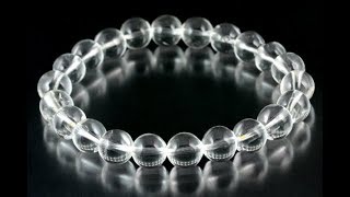 ヒマラヤ産水晶10ミリ玉1色ゴムブレスレット / Quartz Bracelet