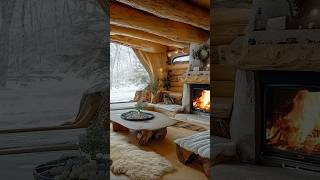Cozy winter retreat: rustic charm meets modern comfort ❄️🔥