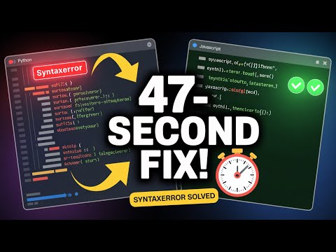 How to Fix SyntaxError in Python & JavaScript (47-Second Method)