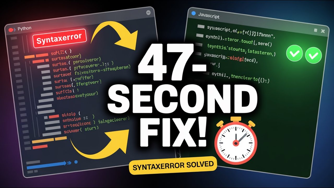 How to Fix SyntaxError in Python & JavaScript (47-Second Method) - YouTube