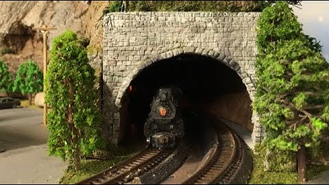 AJS Model Railway N scale layout update #20 - Scratch built pink foam board tunnel portal.