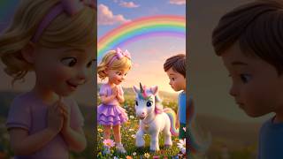 🌈 The Unicorn and the Rainbow Castle | Kids Adventure Cartoon 🦄✨ #usa #shorts