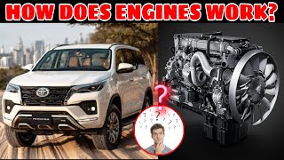 How does engine work in hindi || car engine working || four stroke engine working #engine