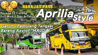 BUS INI PUNYA MODUL TELOLET PALING LENGKAP !! KONVOI BIS ARTIS, PULANG DARI DRAJAT PASS NAIK APRILIA