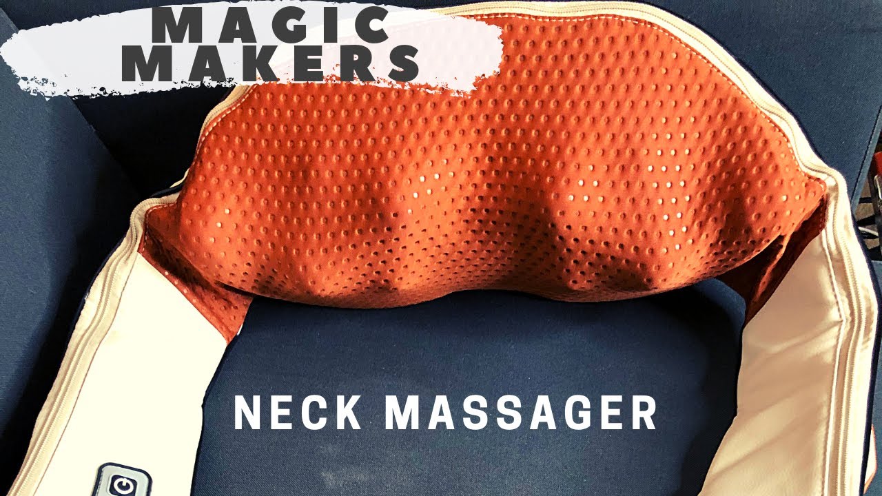 Magic Makers Shiatsu Back Massager Neck Massager with Heat NIB