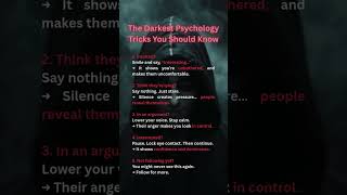 5 Dark Psychology Tricks That Actually Work #shorts  #psychology #darkpsychology #facts