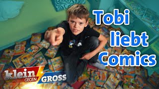 Tobias (9) liebt Lustige Taschenbücher und hört gerne Rock-Musik | Klein gegen Groß