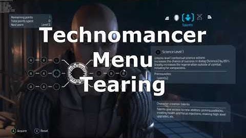 Technomancer Menu Tearing